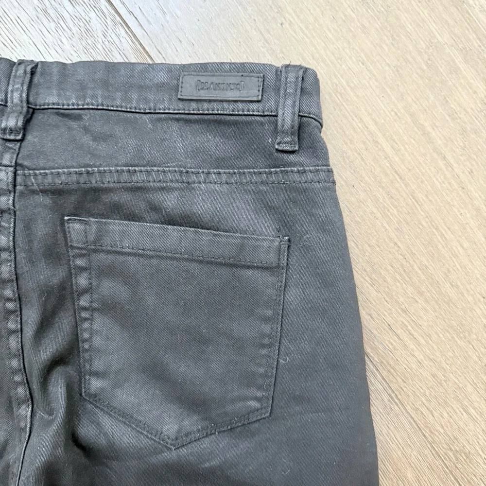 3 FOR $10 NWT Blank NYC Black Coated Denim Ripped Knees Skinny Jeans 27 - Picture 7 of 12